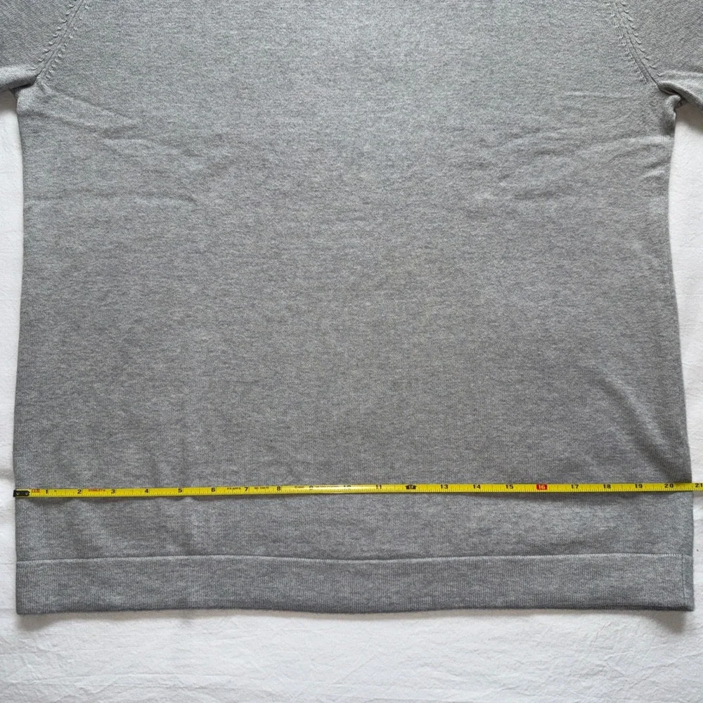 J. Crew Mens Lightweight Cotton Crewneck Sweater Gray Medium